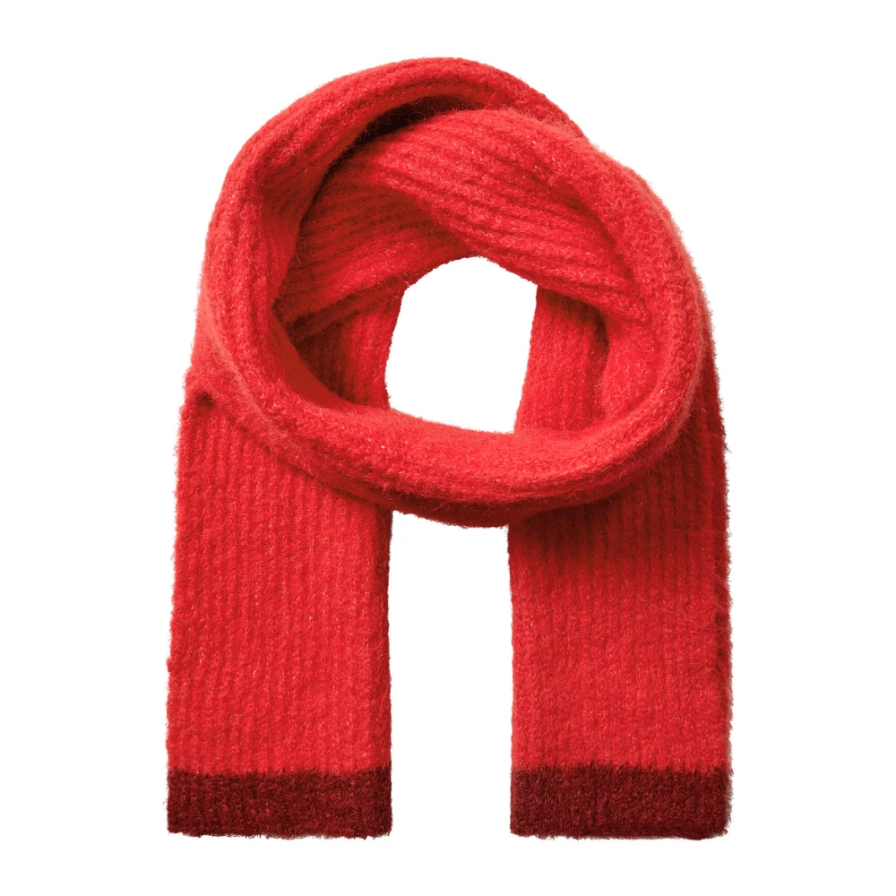 Co'Couture Zachte Coraliecc Gebreide Sjaal in Flame Red Dames