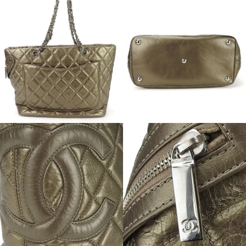 Chanel Vintage Pre-owned Fabric totes Gray Dames