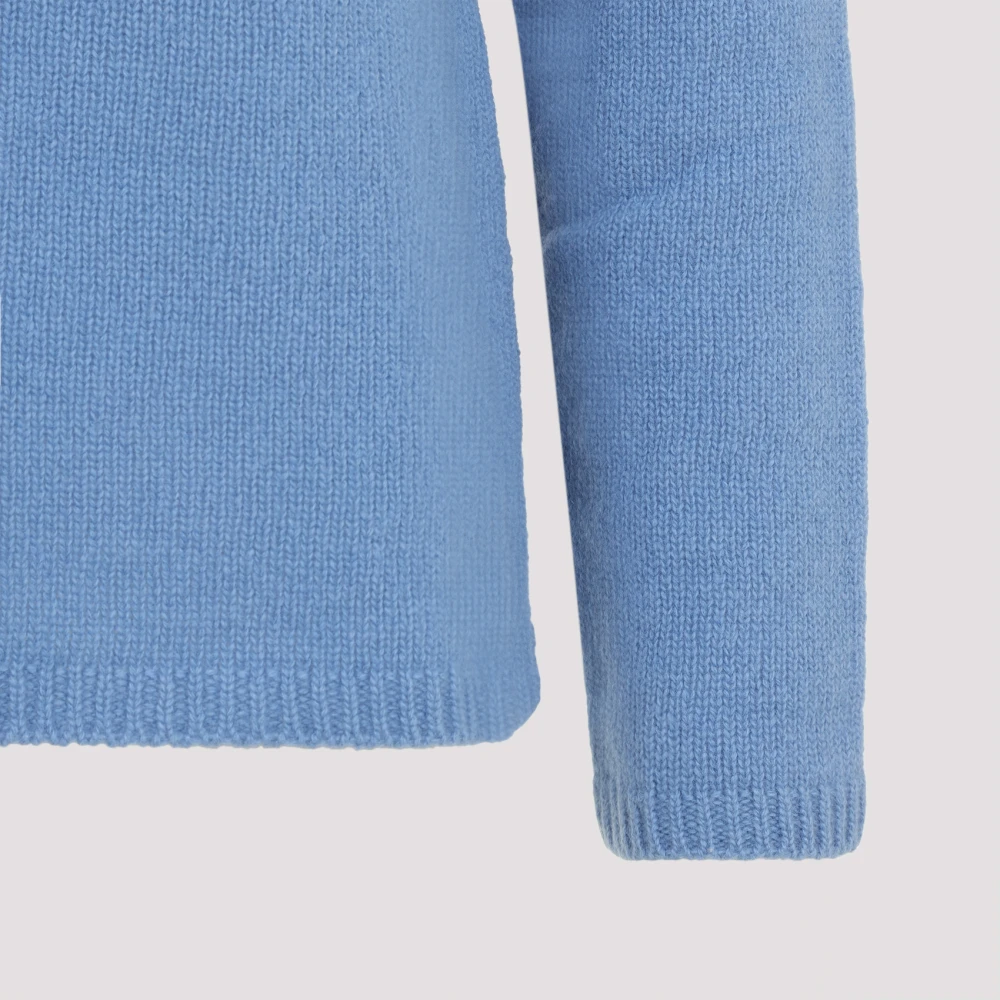 Max Mara Blauwe Kasjmier Trui Elegant Ontwerp Blue Dames