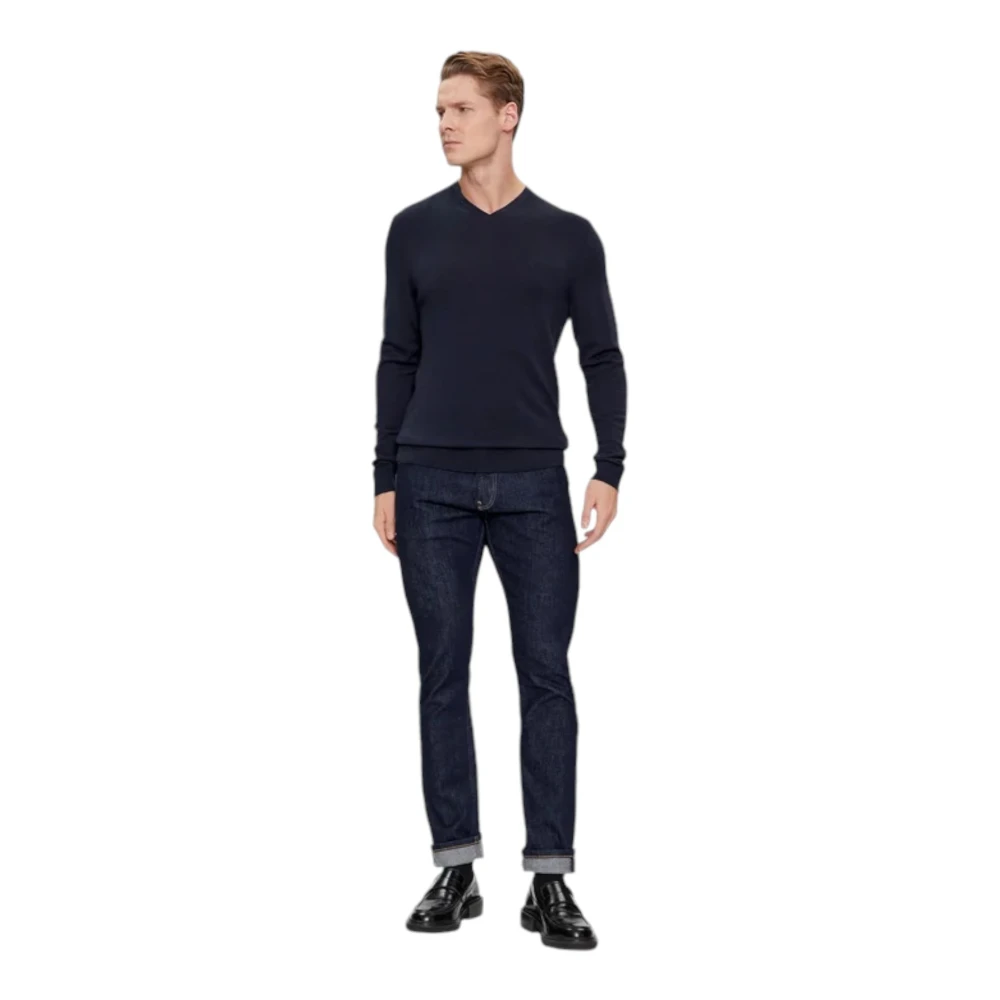 Calvin Klein V-hals Trui Blue Heren