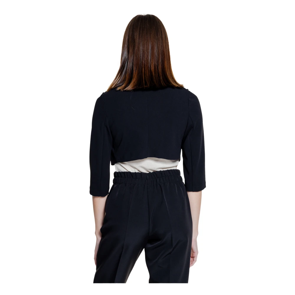 RINASCIMENTO Top met Lange Mouwen en Blote Schouders Black Dames