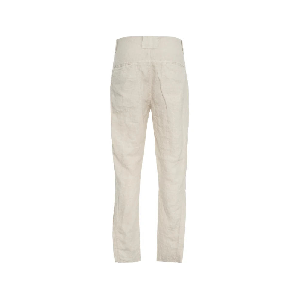 Transit Beige Wide Leg Linen Trousers Beige Heren