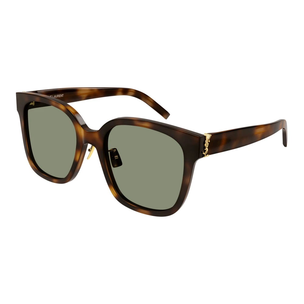 Saint Laurent Women's Brown Sunglasses, 55 Mm, Havana/Green Sunglasses Sl M105/F