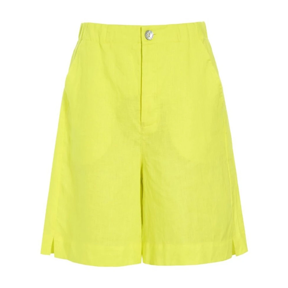 Bitte Kai Rand Airy Linen Shorts Fluorite Green Yellow Dames