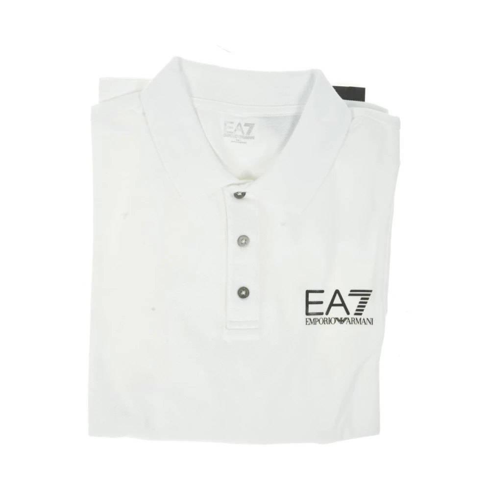 Emporio Armani EA7 Klassieke Polo Shirt voor Mannen White Heren