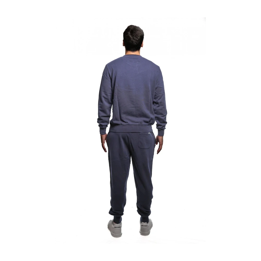 Sun68 Blauwe Katoenen Joggers met Elastische Taille Blue Heren