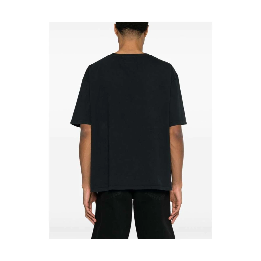 Rhude Zwart Katoenen Jersey T-Shirt met Slogan en Logo Print Black Heren