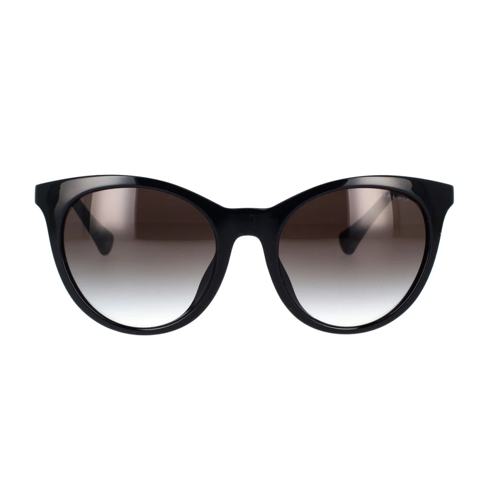 Solbriller med rund form og elegant svart ramme