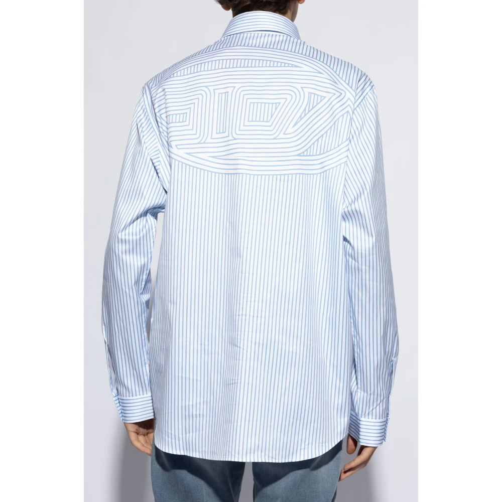 Diesel Shirt `S-Turner-Stripe-D` Blue Heren