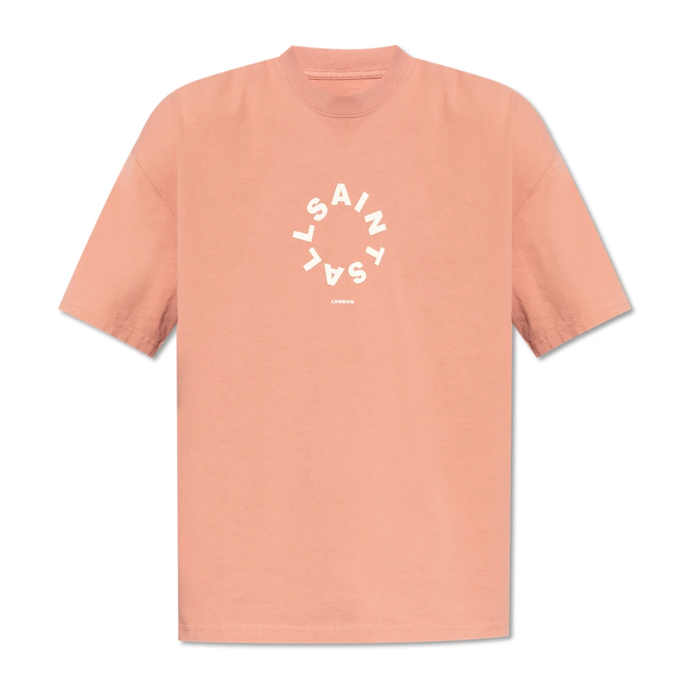 AllSaints Oversized 'Tierra' T-shirt Pink Heren
