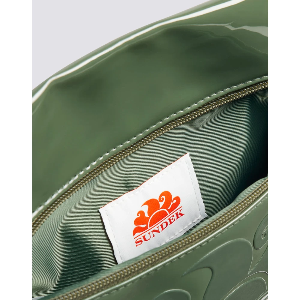 Sundek Logo Clutch Tas Green Dames