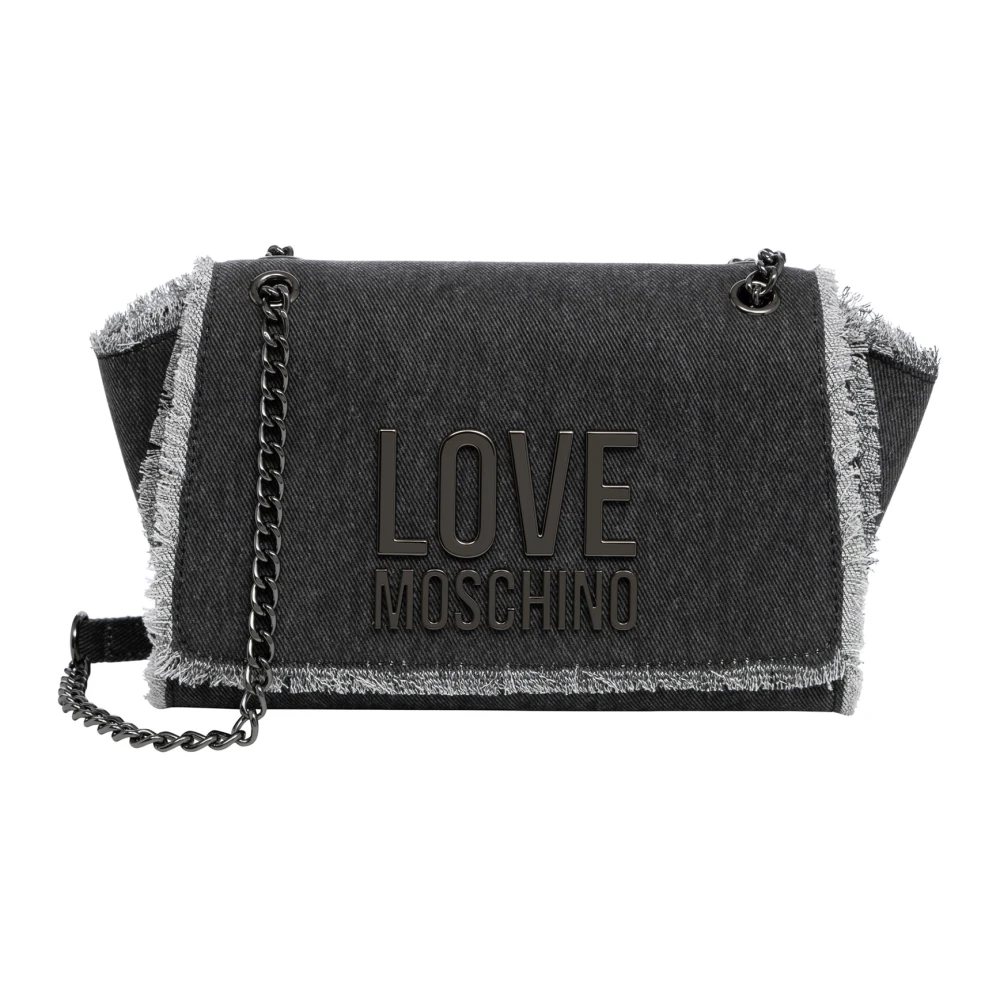 Love Moschino Logo Schoudertas met Magneetsluiting Black Dames