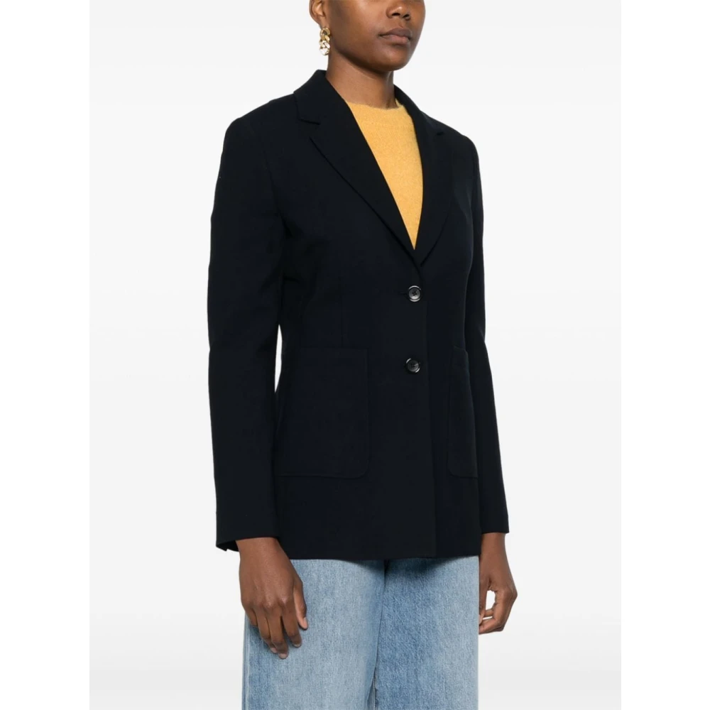 Paul Smith Getailleerde Zwarte Jas Knoopsluiting Black Dames