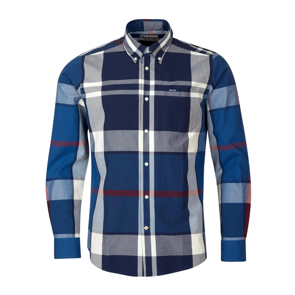 Barbour Heren Tailored Harris Overhemd Summer Navy Blue Heren