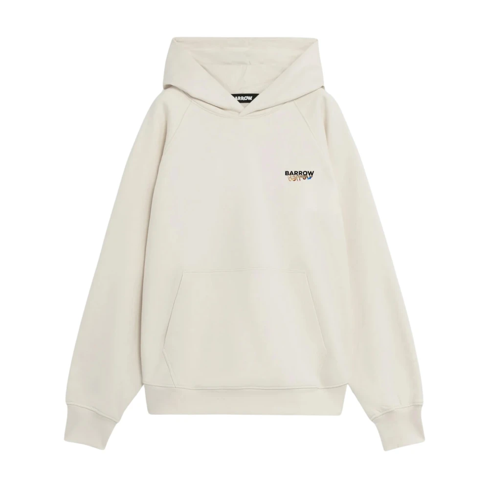 Barrow Men's Beige Hoodies, L, Felpa Hoodie