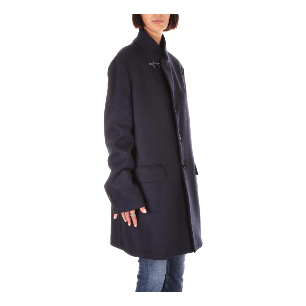 Fay Blauwe Jas met Knopen en Drie Voorzakken Blue Heren