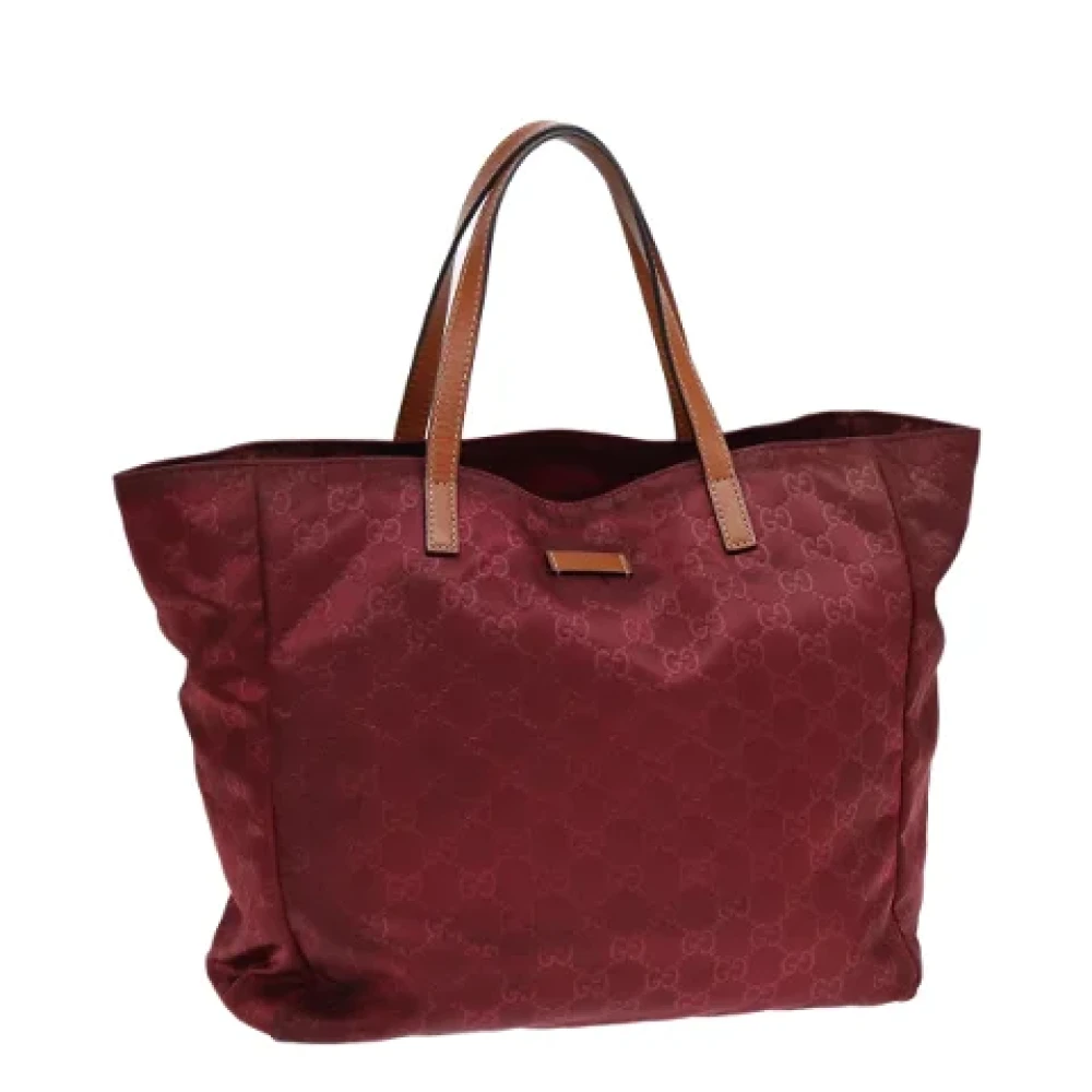 Gucci Vintage Pre-owned Nylon totes Red Dames