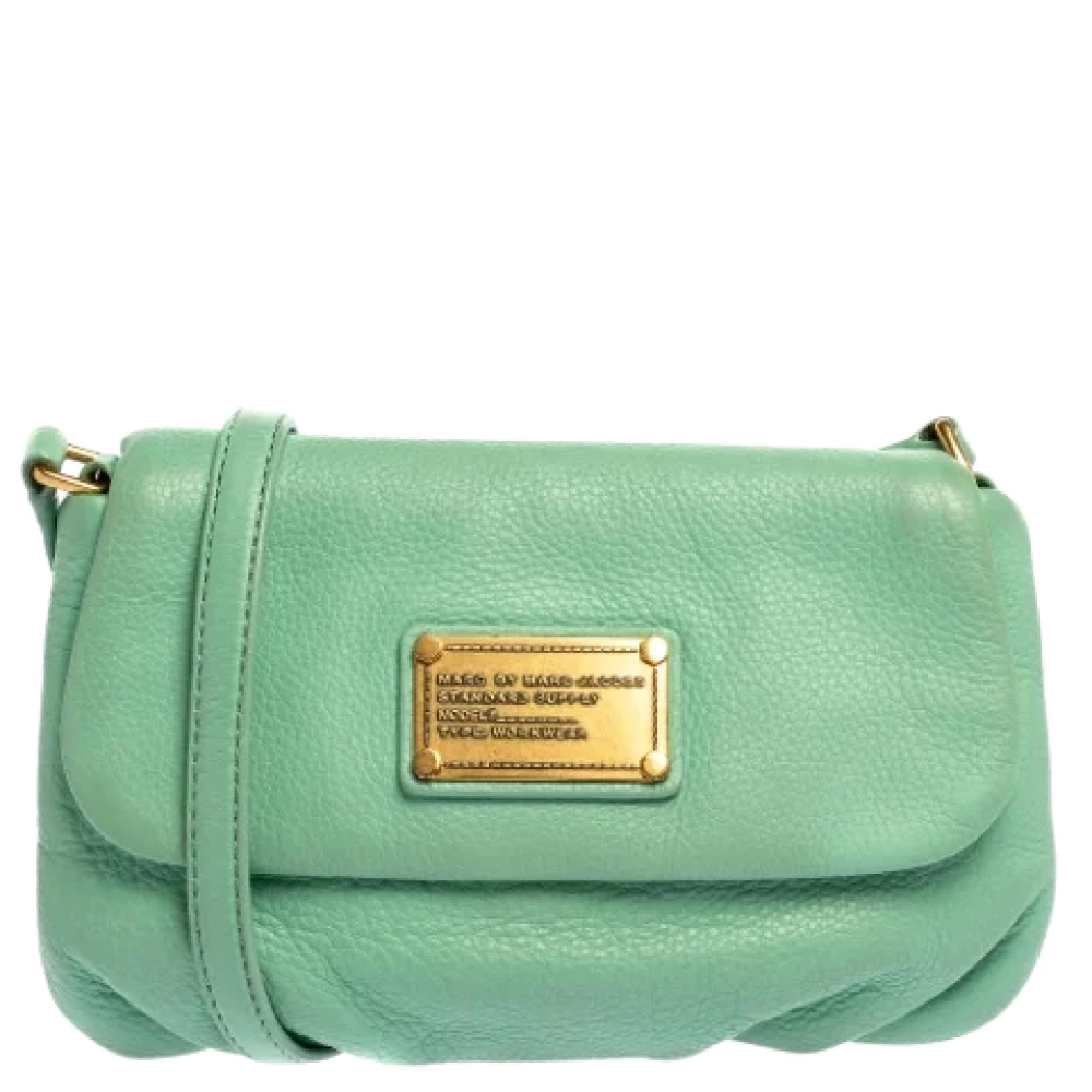 Marc Jacobs Pre-owned Leather shoulder-bags Green Dames