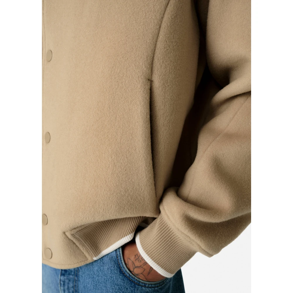 Axel Arigato Typo Varsity Jacket Beige Heren