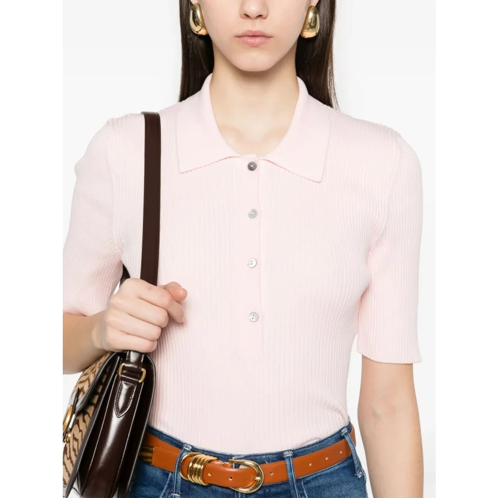 A.p.c. Klassieke Polo in Marineblauw Pink Dames