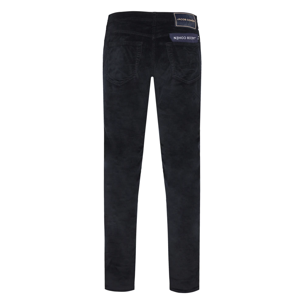 Jacob Cohën Ribfluwelen broek met binnendetails Blue Heren