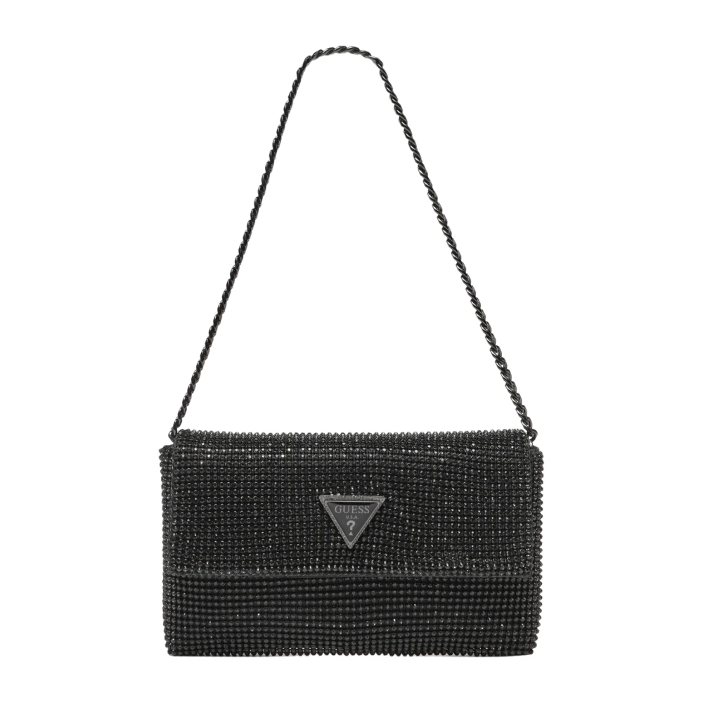 Guess Zalina Flap Clutch Zwart Black Dames