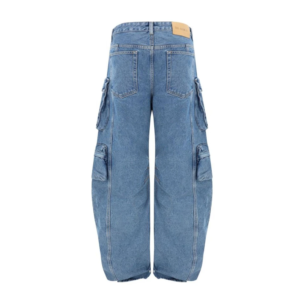 The Attico Cargo Broek met Meerdere Zakken Blue Dames