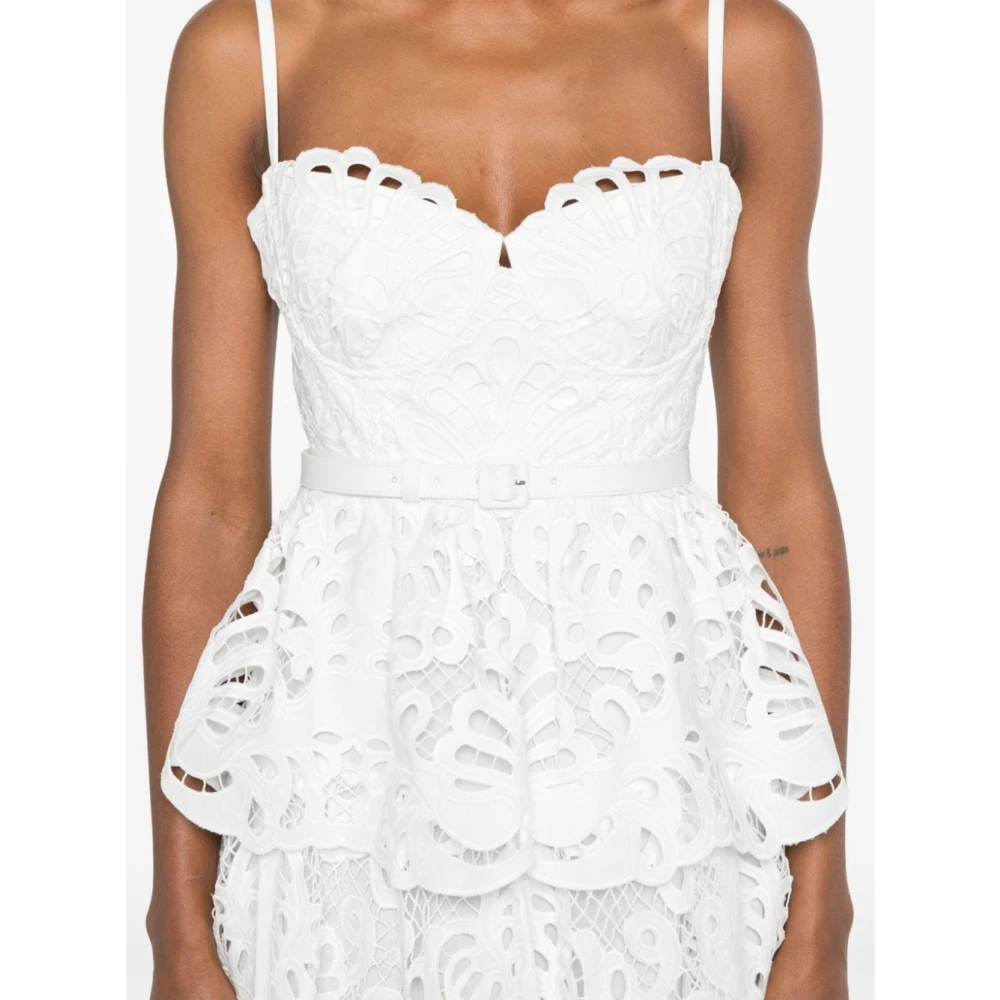 Self Portrait Midi-jurk White Dames
