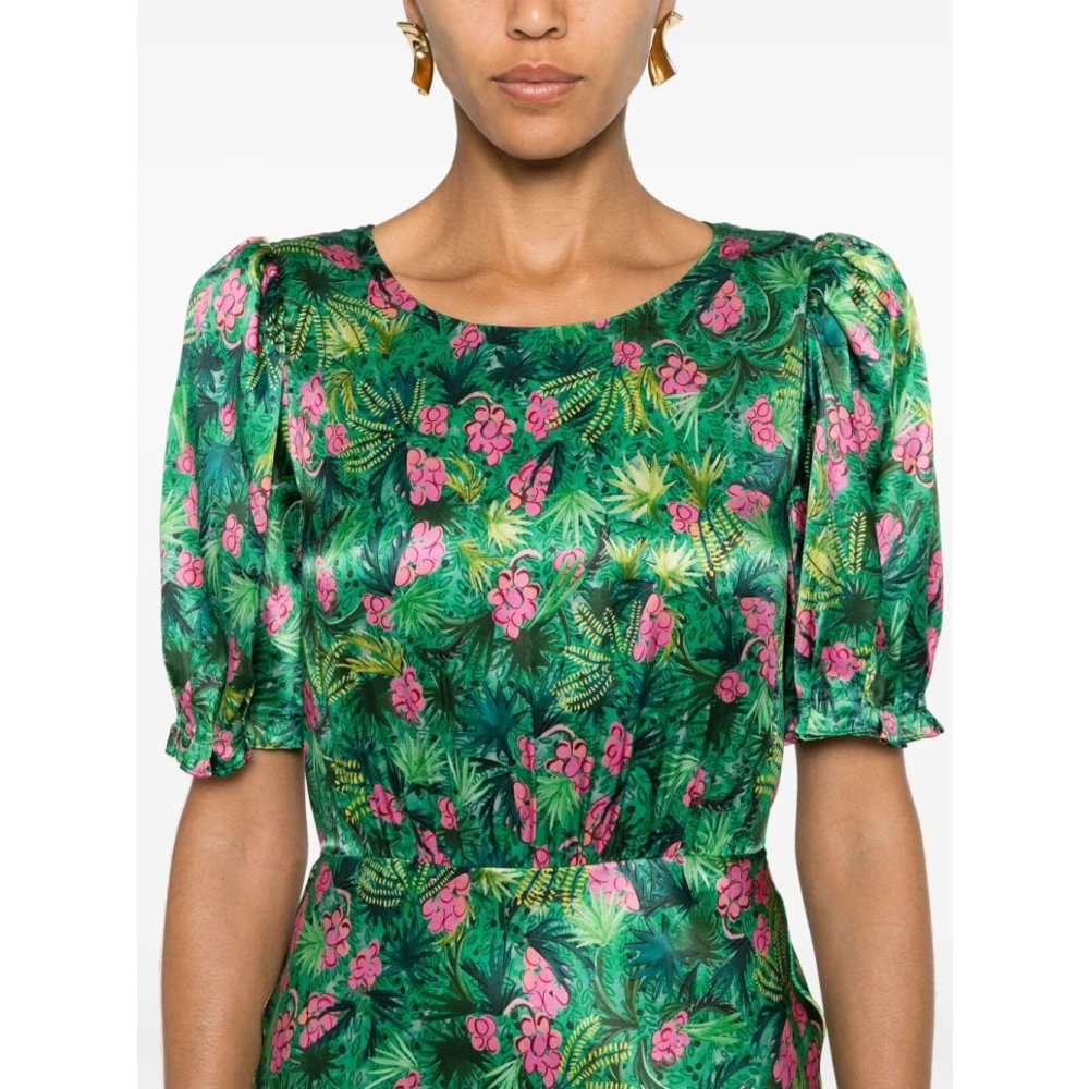 Saloni Fern Vida Jurk Green Dames