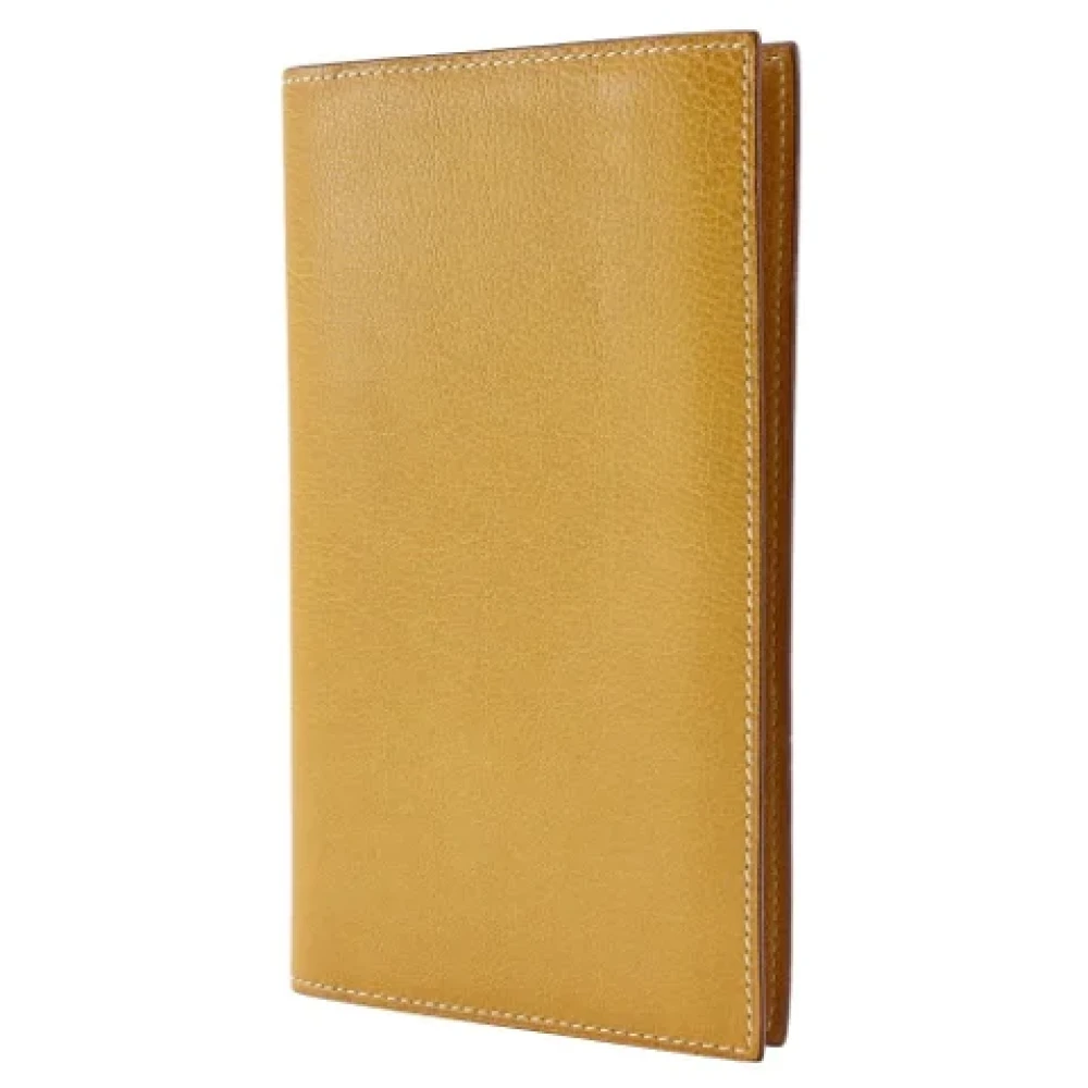 Hermès Vintage Pre-owned Leather wallets Yellow Dames