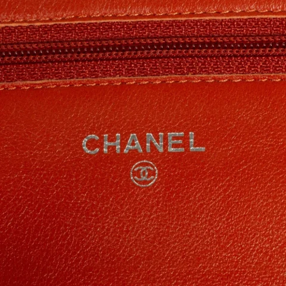 Chanel Vintage Pre-owned Leather wallets Orange Dames