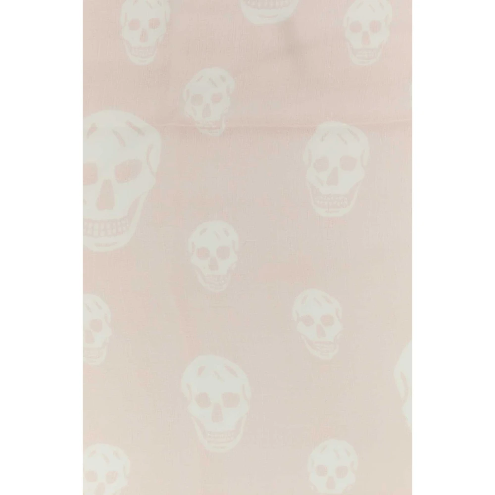 alexander mcqueen Zijden Bedrukte Foulard Sjaal Pink Dames
