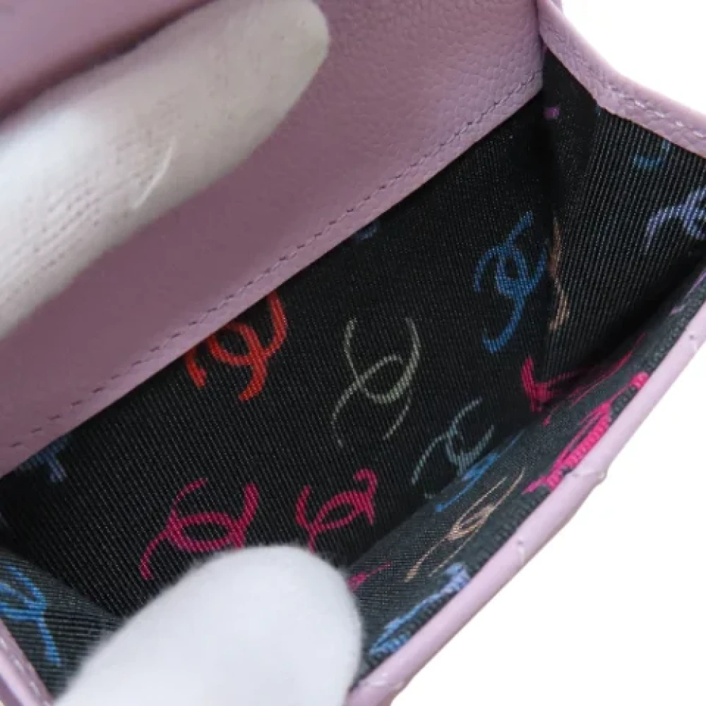 Chanel Vintage Pre-owned Leather wallets Pink Dames
