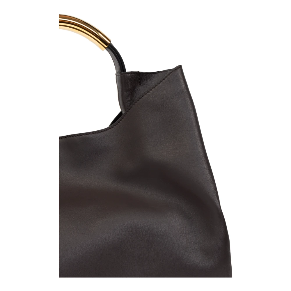 Moschino Leren shopper tas Brown Dames