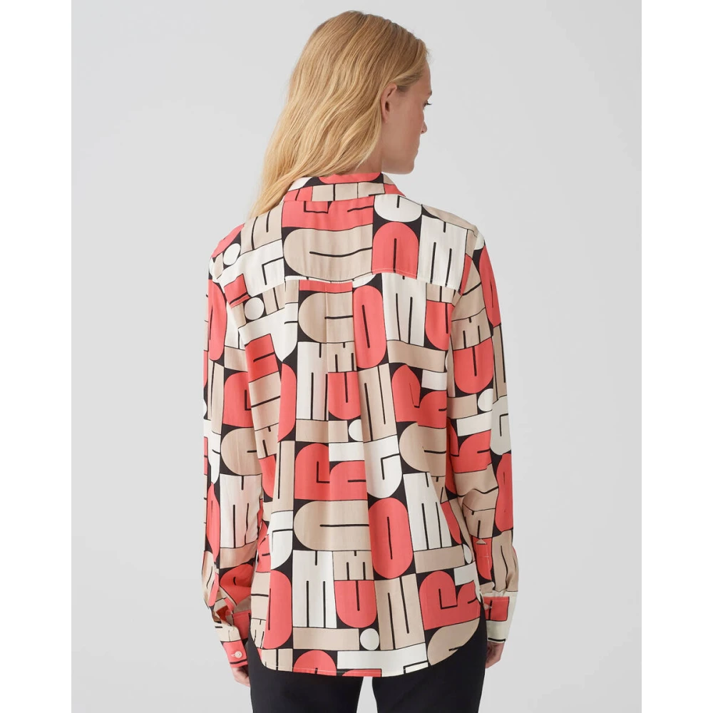 Opus Lange Mouw Blouse Fumira Multicolor Dames