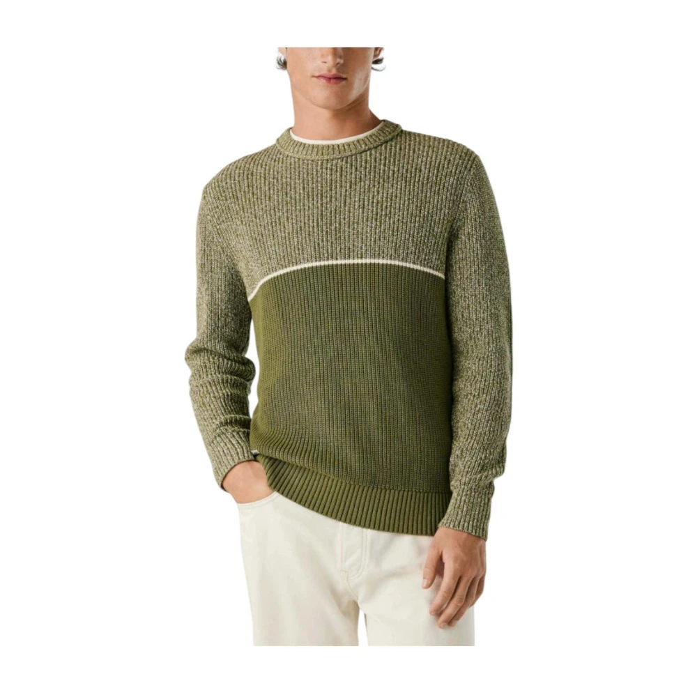 Pepe Jeans Men's Green Penn Round-Neck Jumper - Round-Neck Knitwear - S - Knitwear