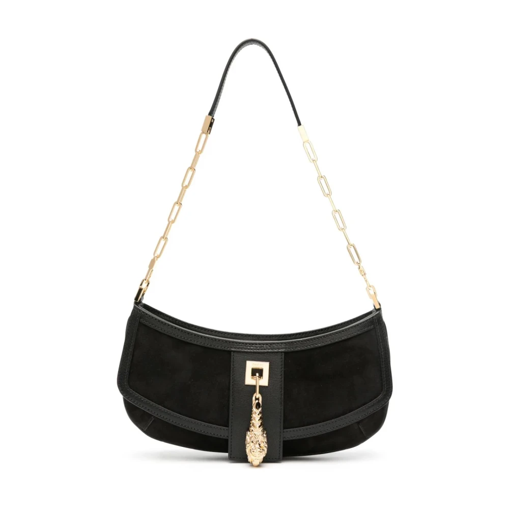 Gucci Schoudertas met Tiger Head Logo Black Dames