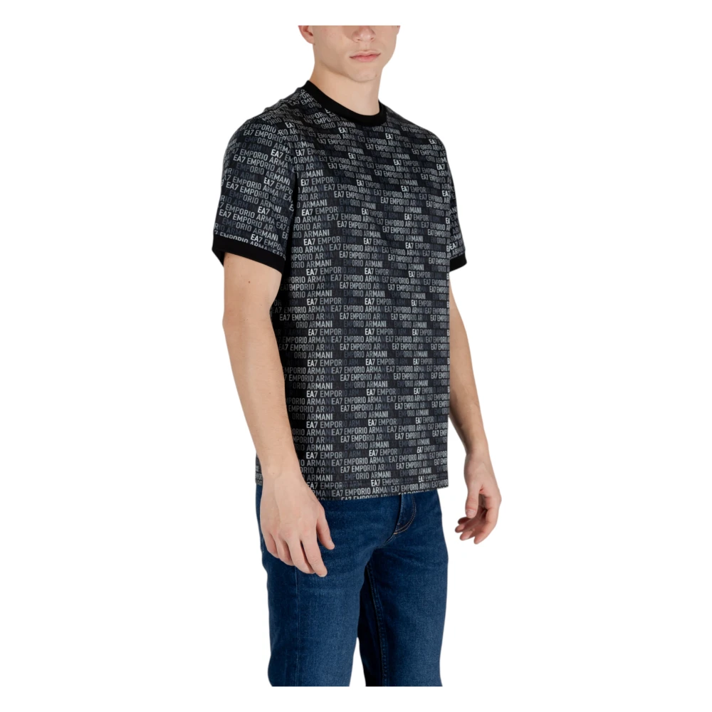 Emporio Armani EA7 Katoenen T-shirt met korte mouwen Lente Zomer collectie Black Heren