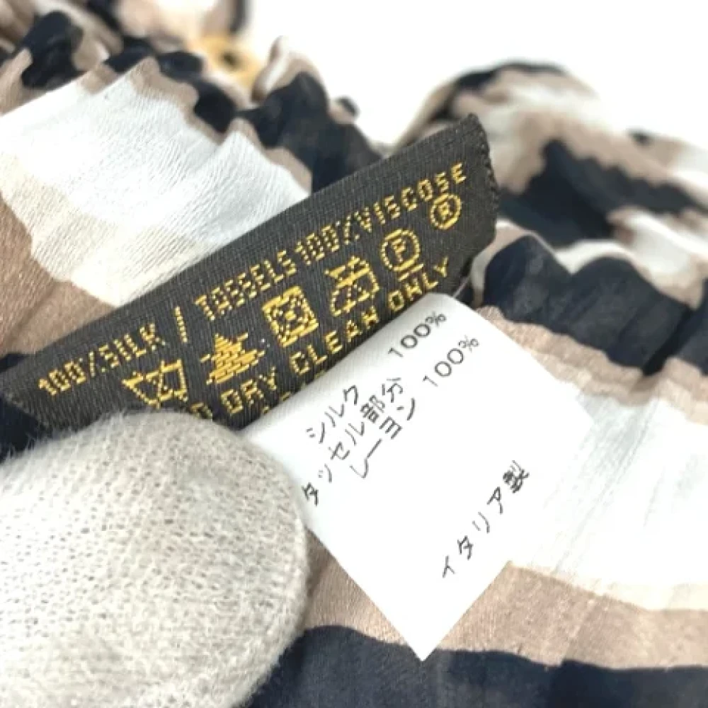 Louis Vuitton Vintage Pre-owned Silk scarves Black Dames
