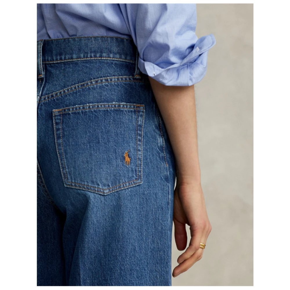 Polo Ralph Lauren Wijde Pijp Jeans Trendy en veelzijdig Blue Dames