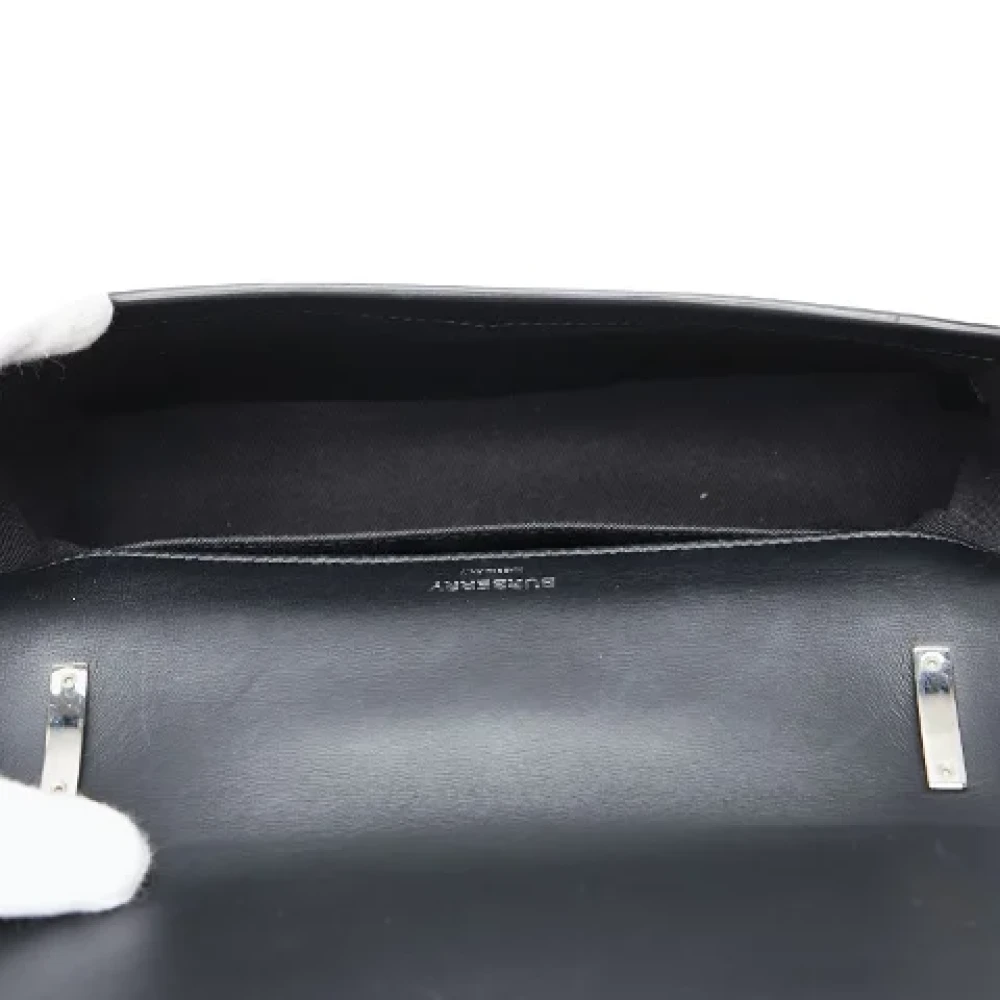 Burberry Vintage Pre-owned Leather shoulder-bags Gray Dames