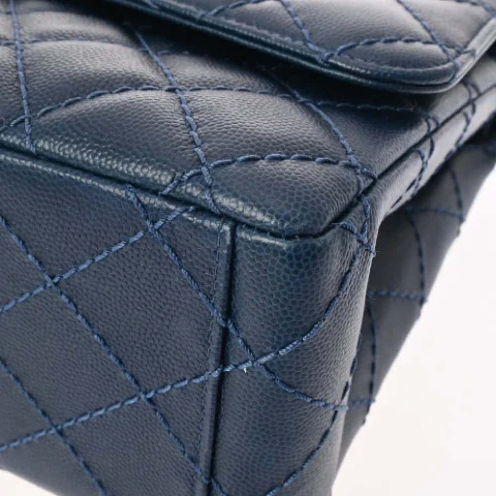 Chanel Vintage Pre-owned Leather chanel-bags Blue Dames