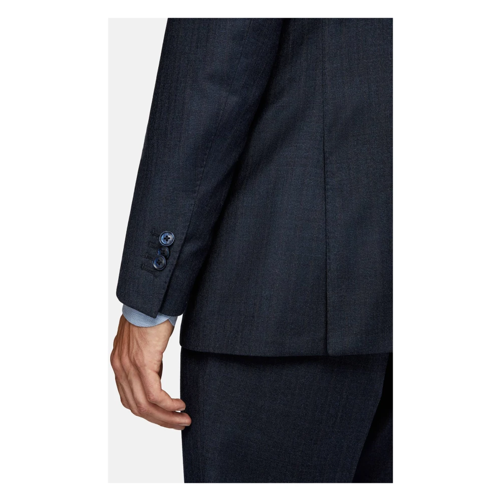 Boggi Milano Pakjes in zuivere wol met pinstripe Blue Heren