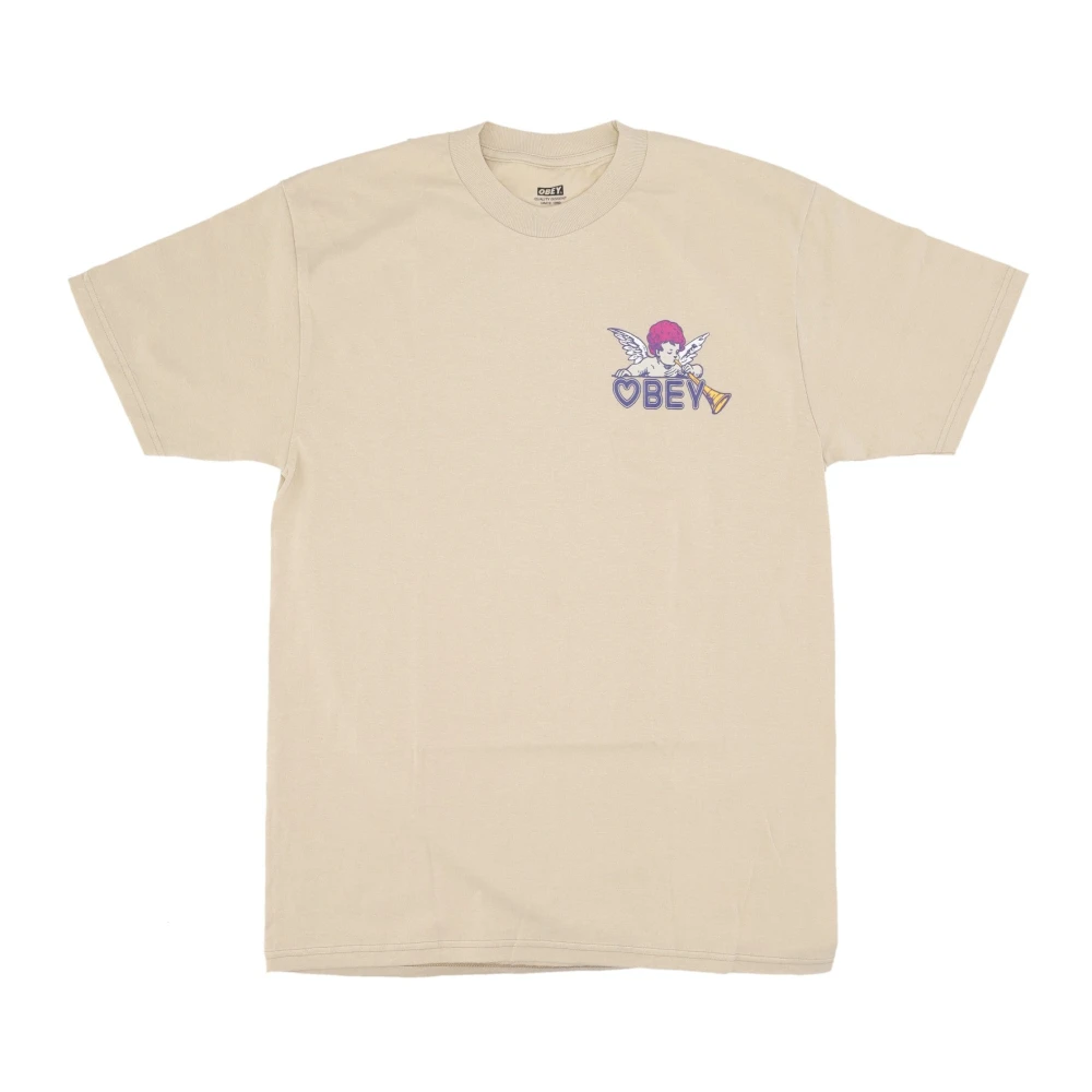Obey Men's Beige Classic Angel Tee Sand T-Shirt - T-Shirts - Xl - Tops