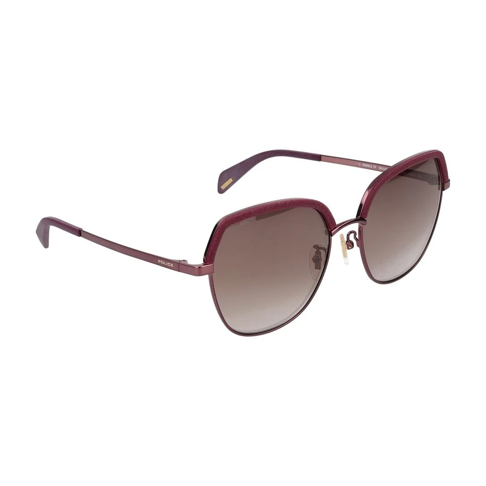 Police Unisex Red Sunglasses, 56 Mm, Bordeaux Glittery Eyeglasses