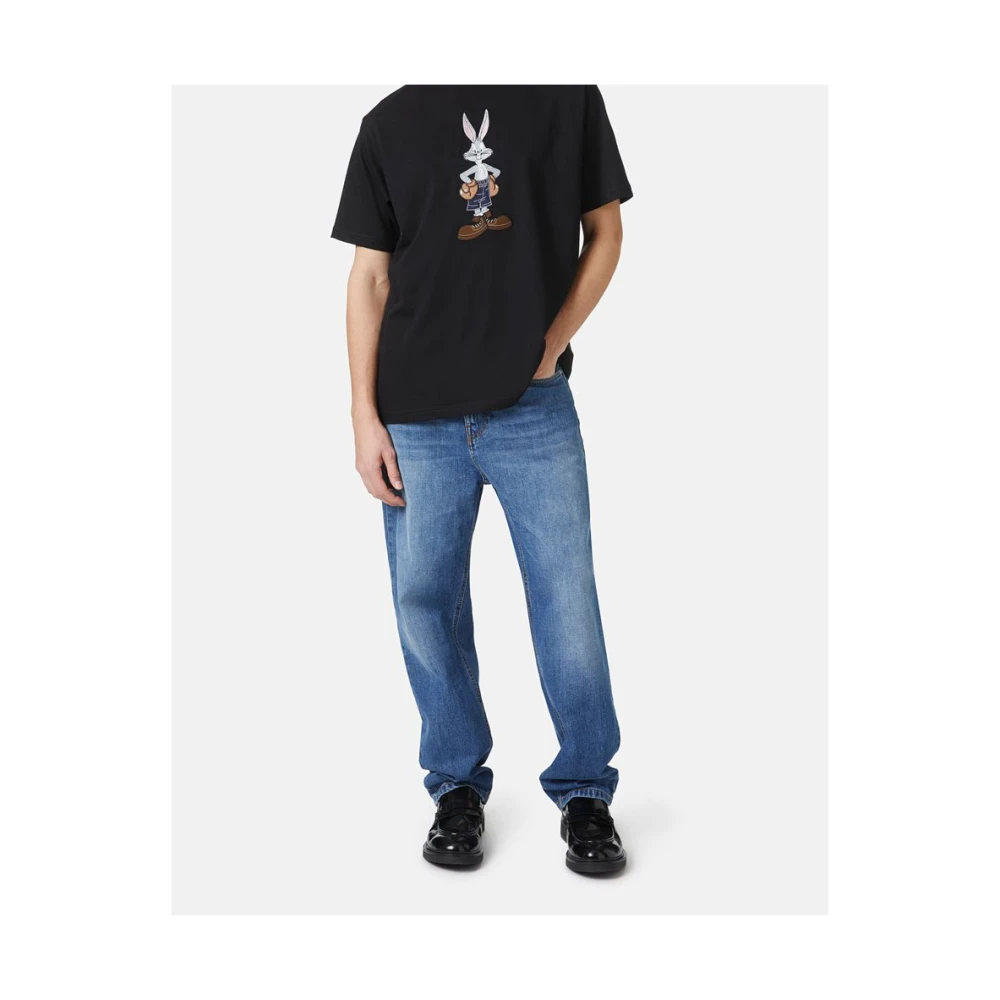 Iceberg De Re-Edit T-shirt met cartoonafbeeldingen Black Heren