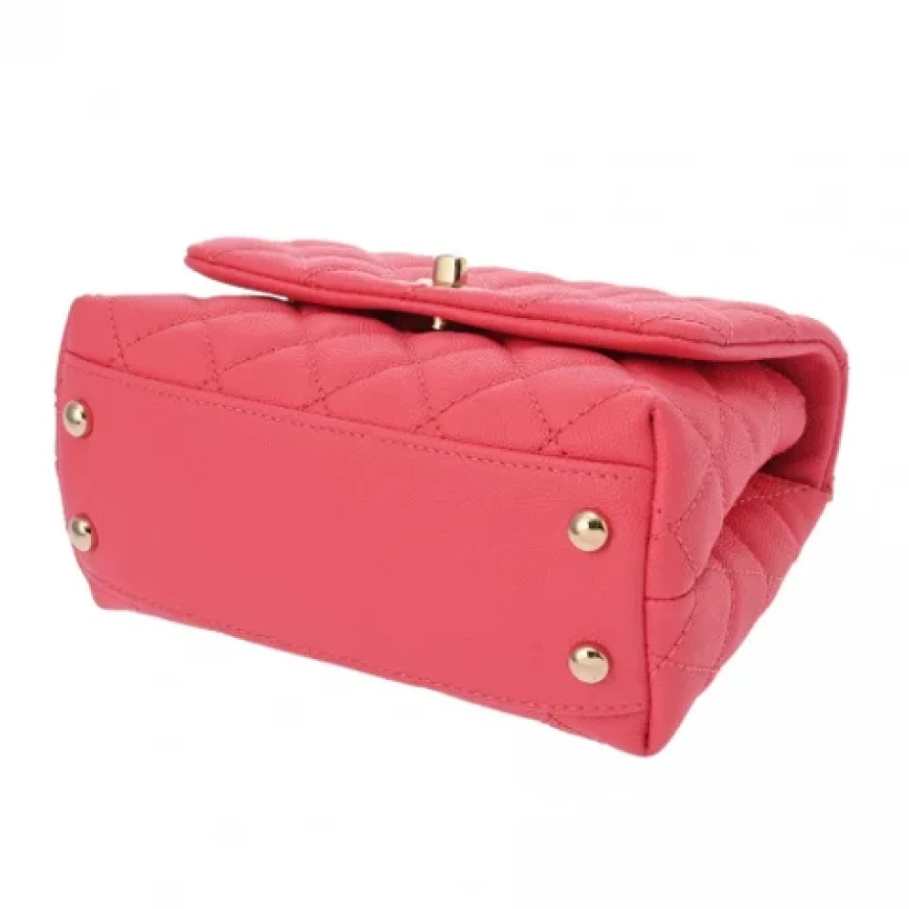 Chanel Vintage Pre-owned Leather chanel-bags Pink Dames