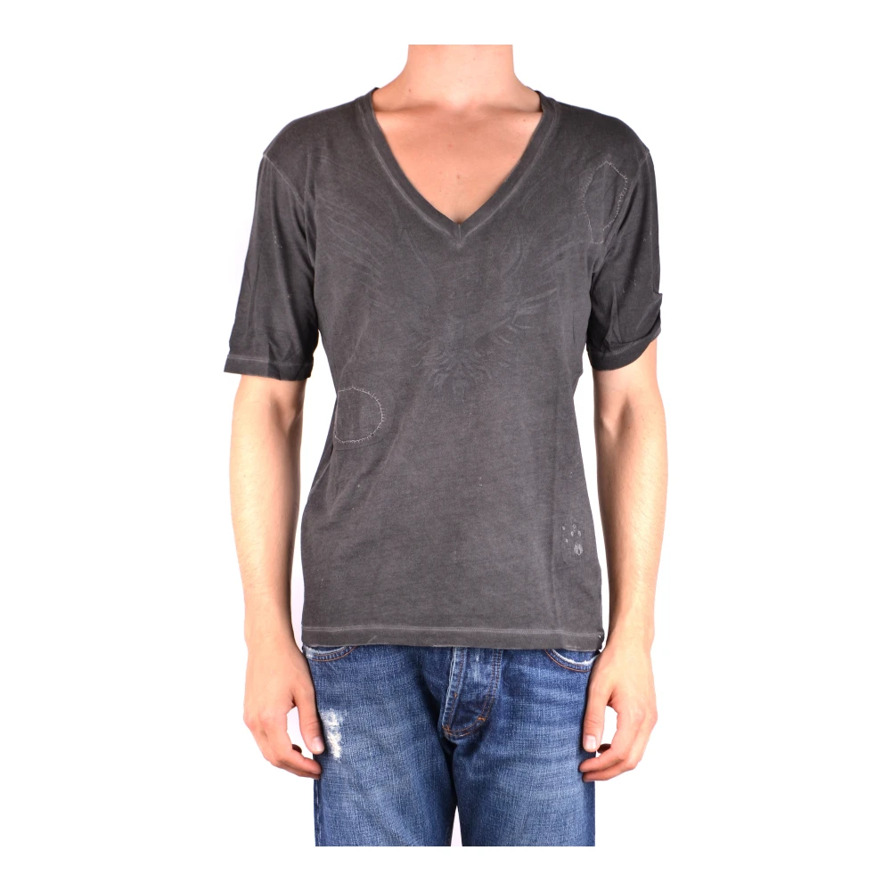 Dsquared2 Men's Gray Marled V-Neck T-Shirt - T-Shirts - Xs - Tops