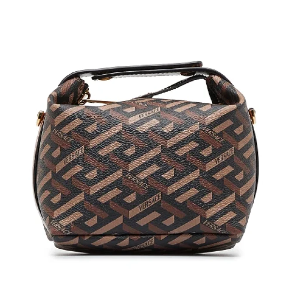 Versace Pre-owned Leather handbags Brown Dames