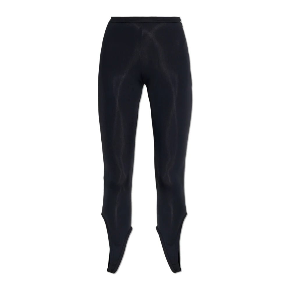 Courrèges Leggings met logo Black Dames